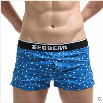 Небесно-голубой Новые мужские шорты SEOBEAN мужская пижама брюки домашние шорты хлопок модные повседневные мужские шорты - Цвет: Небесно-голубой