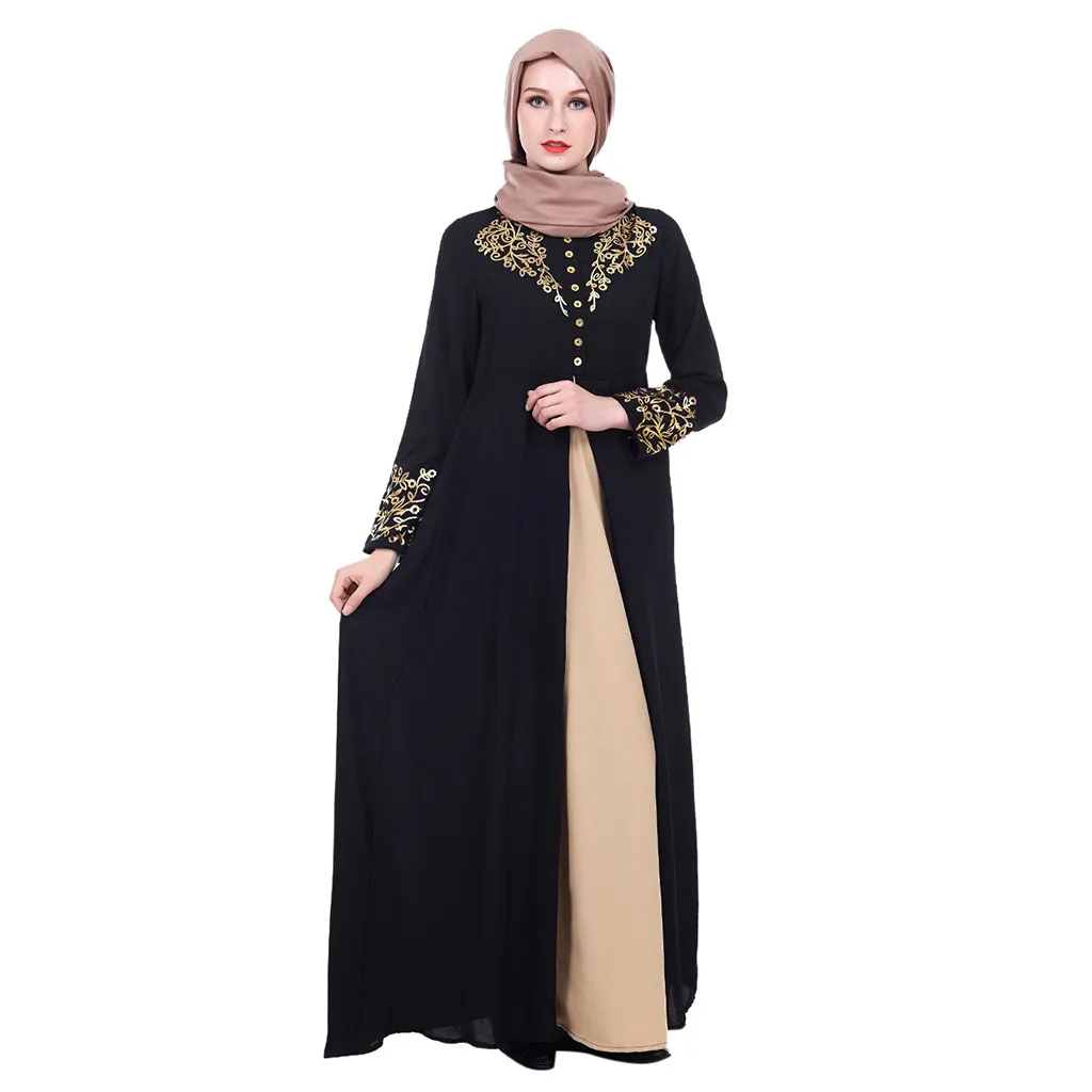 2019 мусульманское платье женское MyBatua abaya с хиджабом jilbaba мусульманская одежда
