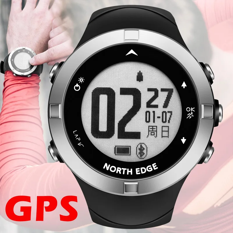 Gps часы Цифровые мужские цифровые наручные Смарт темп скорость калорий бег