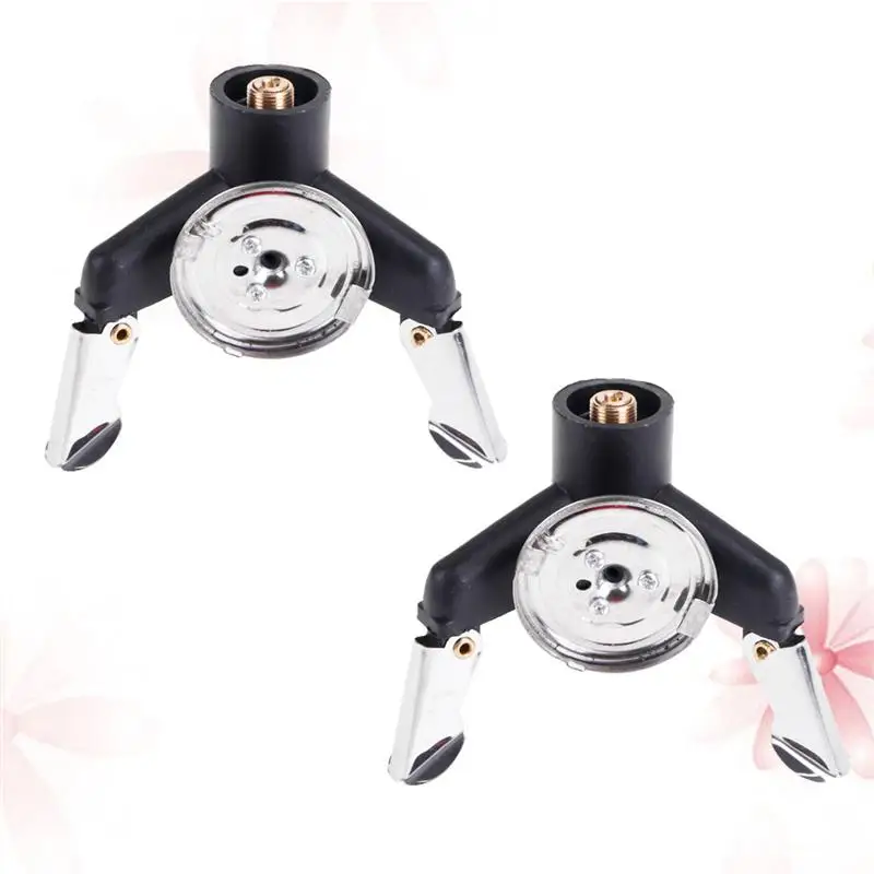 2 шт Открытый Треугольник три ноги передачи головы пропан бак пополнения адаптер для пикника барбекю (черный