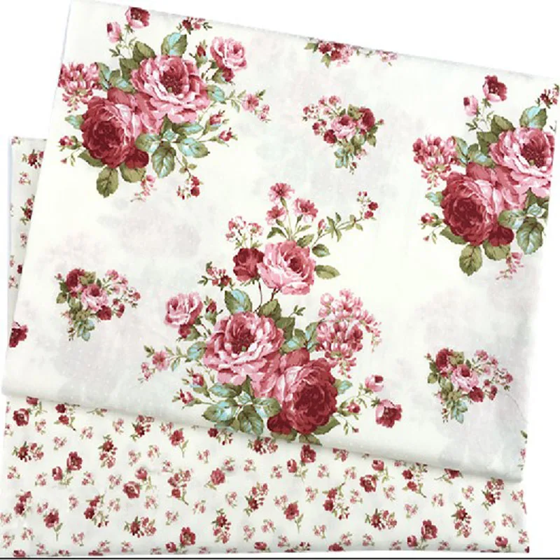 Романтическая Красная Цветущая Роза в горошек хлопковая ткань с цветами для