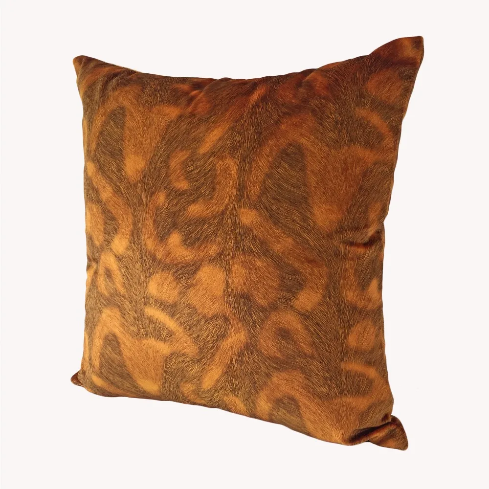 Искусственный Лисий Мех животных цифровые печатные бархат Чехлы для подушек
