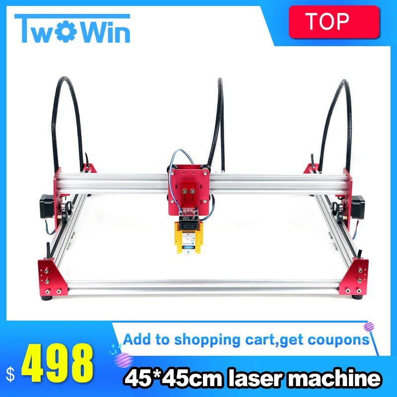

15W DIY Wood Mini CNC Laser Engraver Cutter Engraving Machine 45x45cm Acrylic Aluminum PWM Advanced Toys
