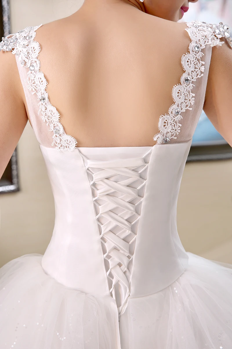 Настоящая фотография,, Vestidos De Novia, красные, белые свадебные платья с v-образным вырезом и кристаллами, кружевные Недорогие свадебные женские платья HS141