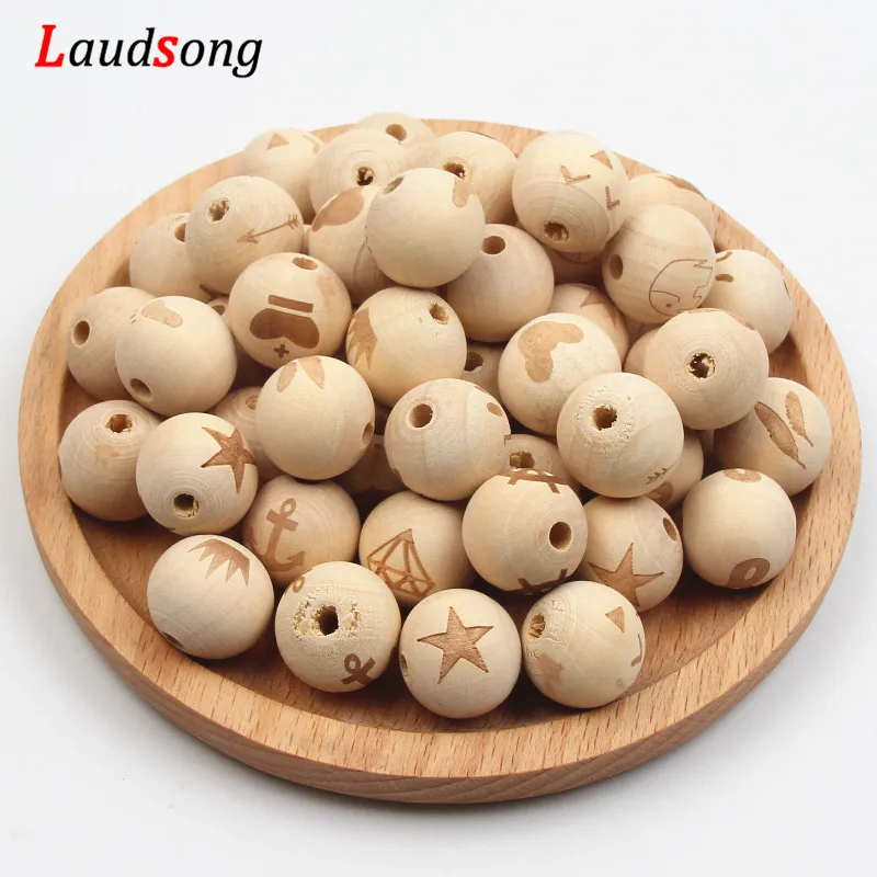 

Бусины круглые из натурального дерева для изготовления ювелирных изделий, браслетов, ожерелий и аксессуаров «сделай сам», 10 шт., 20 мм, случай...