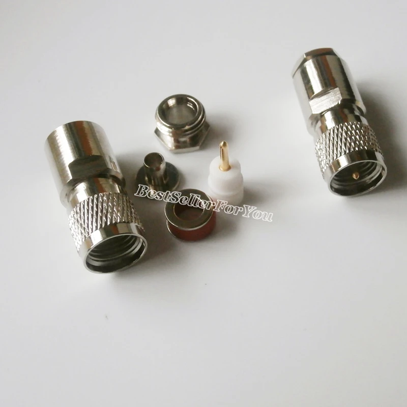 1 шт. мини UHF Штекерный зажим RG58 RG142 LMR195 RG400 прямой коннектор для кабеля|connector