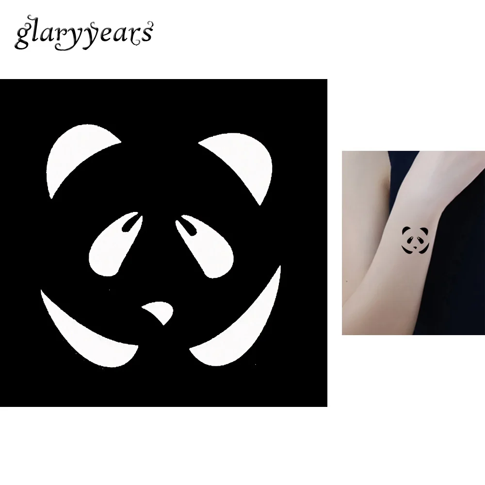 1 шт. маленький трафарет для татуировки хной ручной боди арт женщин милый дизайн