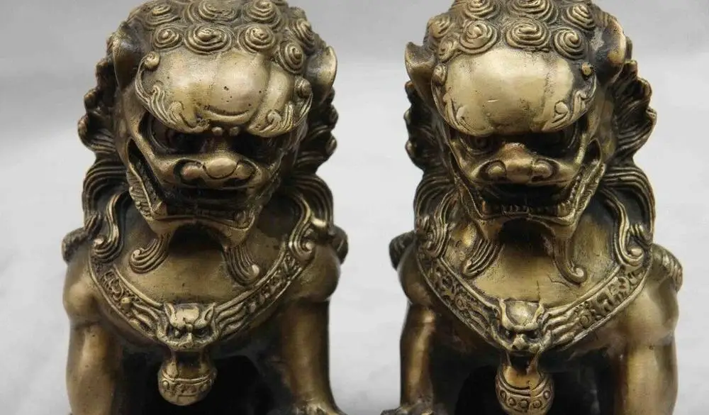 Бесплатная доставка пара размером 17 см цвет фэн-шуй городской дом сглаза собака