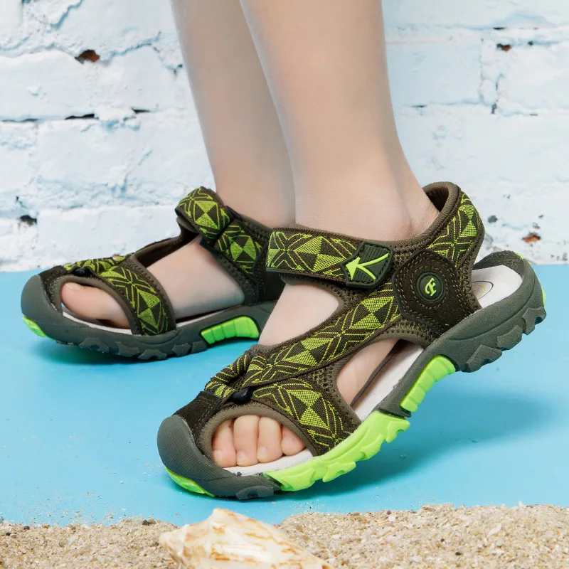 ZOUPHL марка 2017 лето пляж детская обувь закрытым носком сандалии для мальчиков