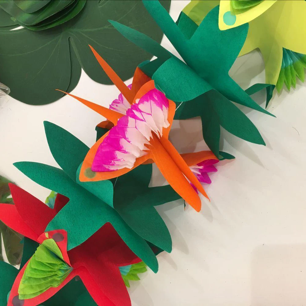 Пляжный Гавайский 3D фестиваль украшения Гирлянда Свадьба DIY Бумага красочный