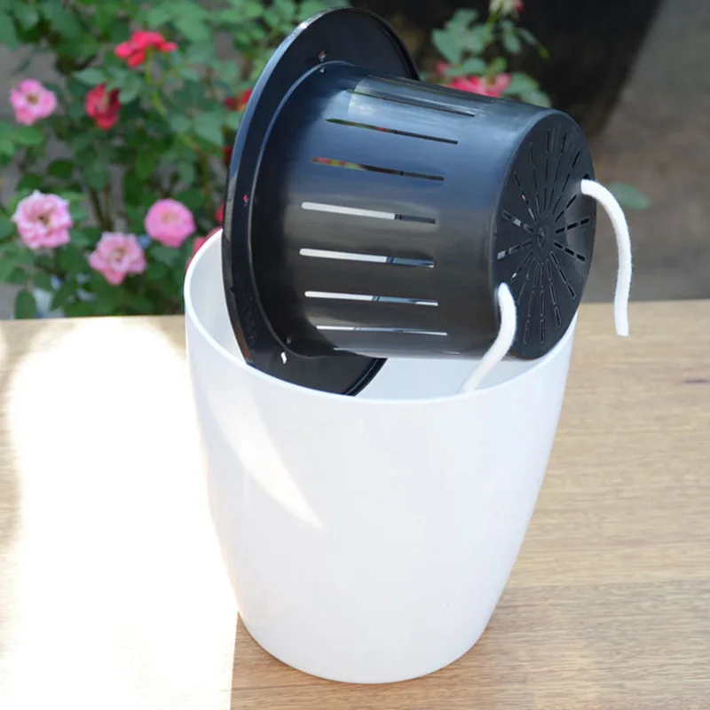 Офисный цветочный горшок для хранения пластиковых самополиваемых напольных