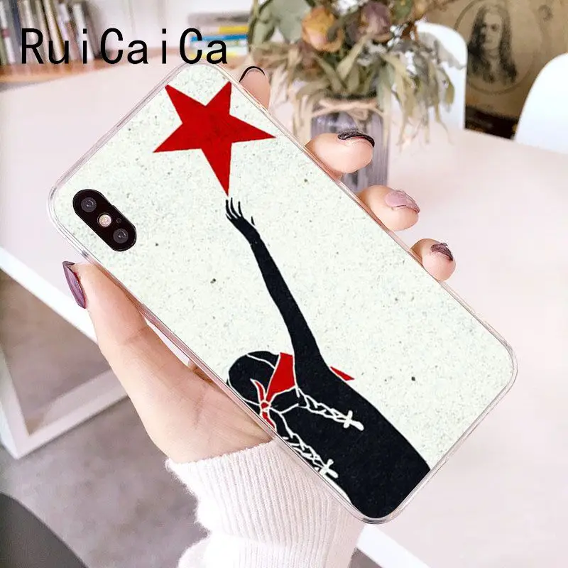 RuiCaiCa чехол для телефона из ТПУ с флагом гранж СССР iPhone 8 7 6 6S Plus X XS MAX 5 5S SE XR 10 |