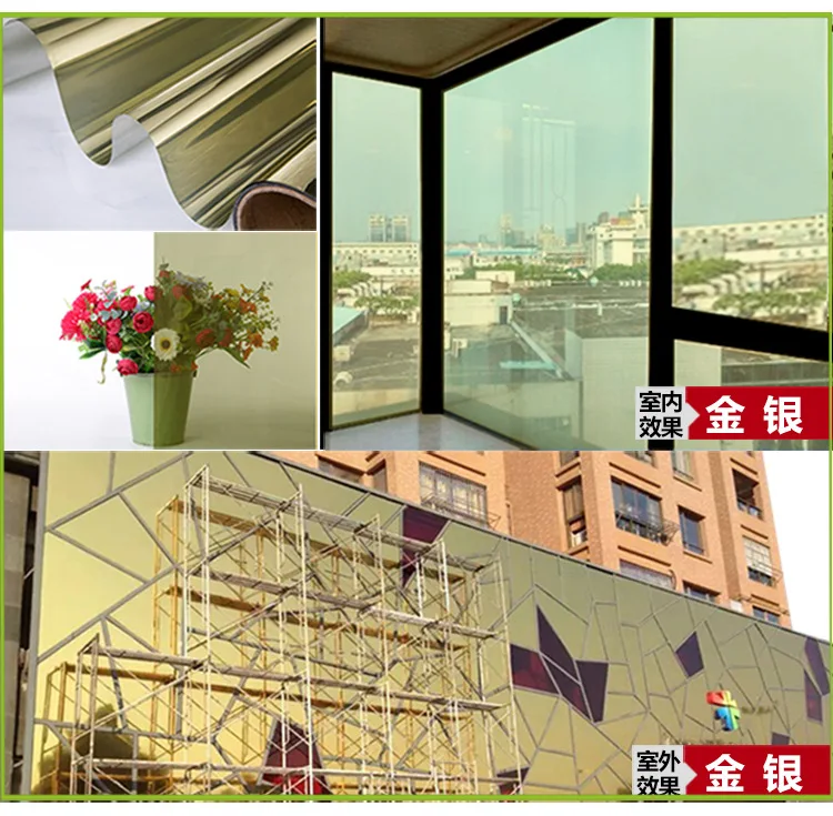Серебряная теплоизоляционная пленка на окна Индивидуальный размер наклейки