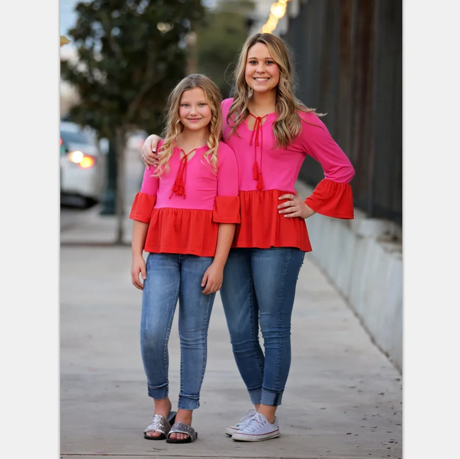 Одежда для матери и дочери новинка 2019 наряды мамы дочки Семейные костюмы