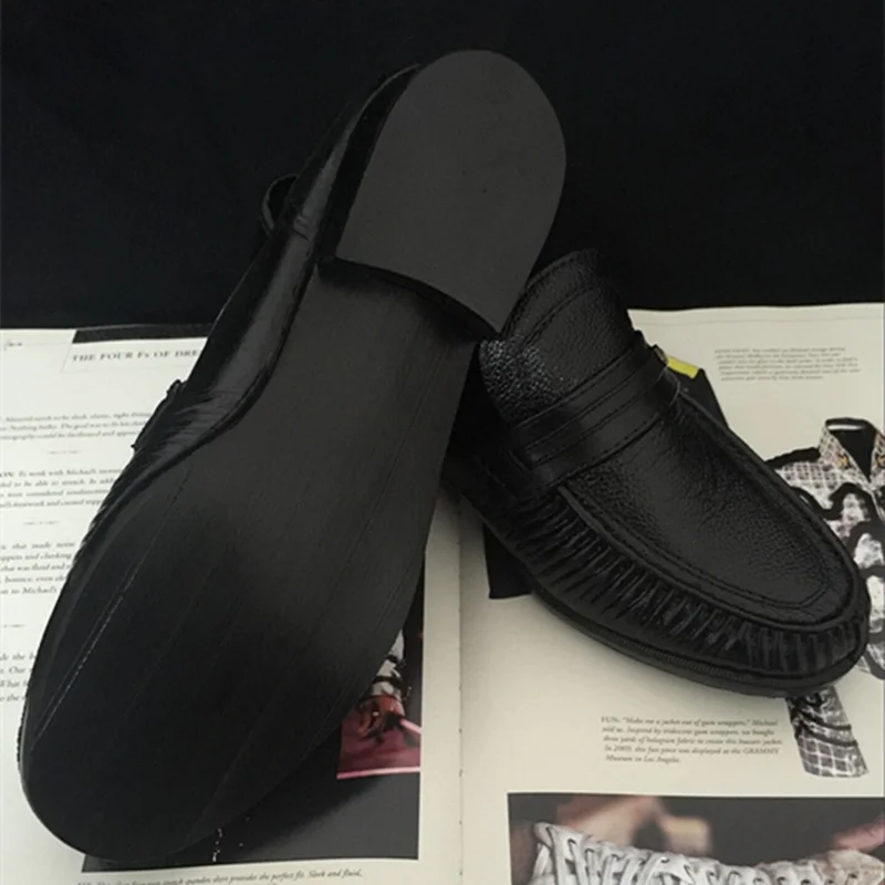 Классическая коллекция MJ кожаная обувь в стиле панк с надписью Easy Moonwalk для танцев