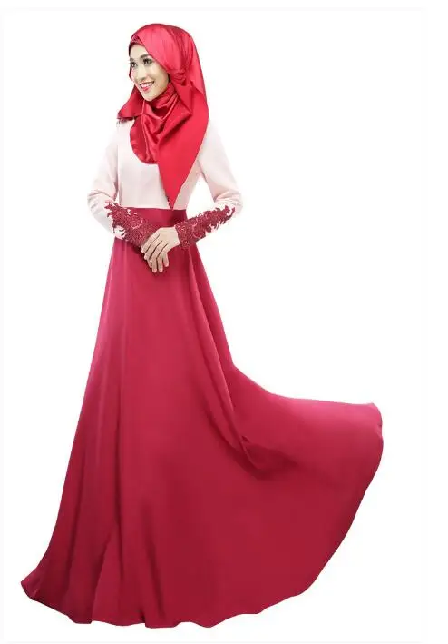 

Abaya Dress Muslim Long sleeve Dubai maxi abaya jalabiya islamic women color matching