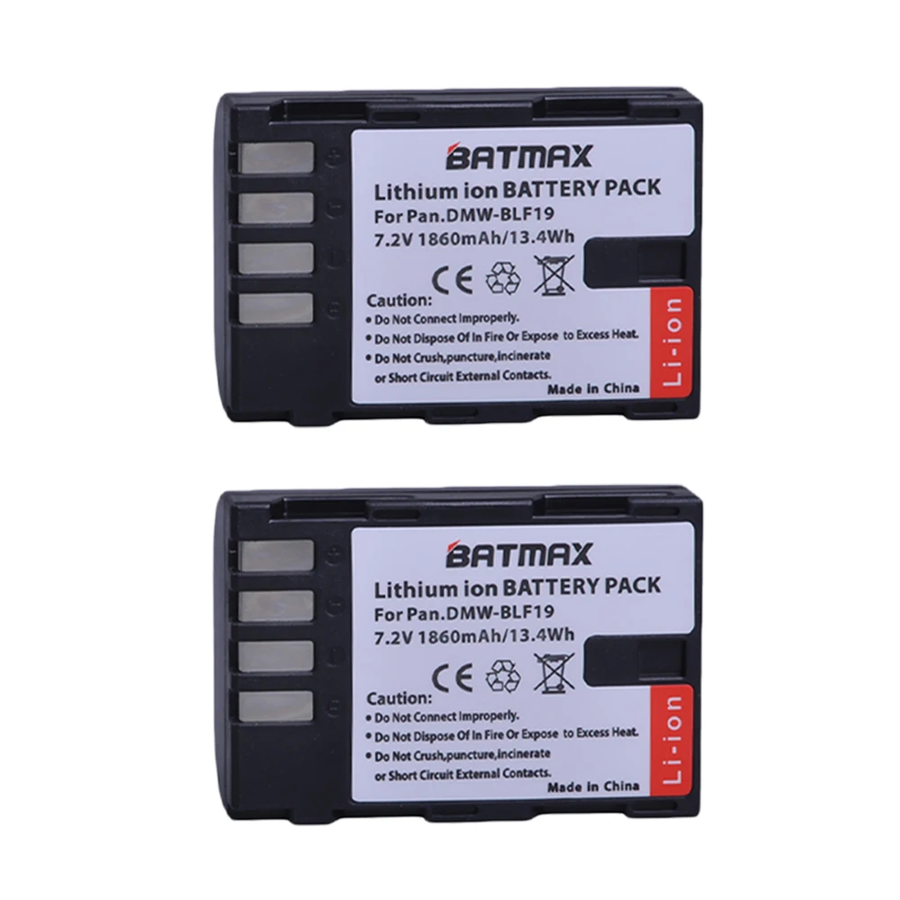 Аккумулятор Batmax BLF19 для камеры 4 шт. akku с цифровым зарядным устройством Panasonic Lumix GH3