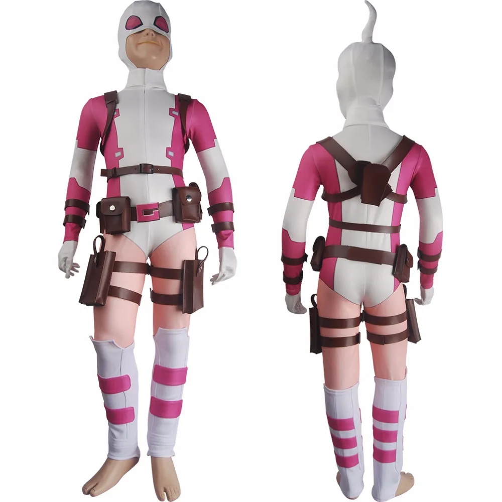 Дети девочки X-Men Дэдпул гвенпул Гвен Стейси Косплей Наряд полный комплект костюм