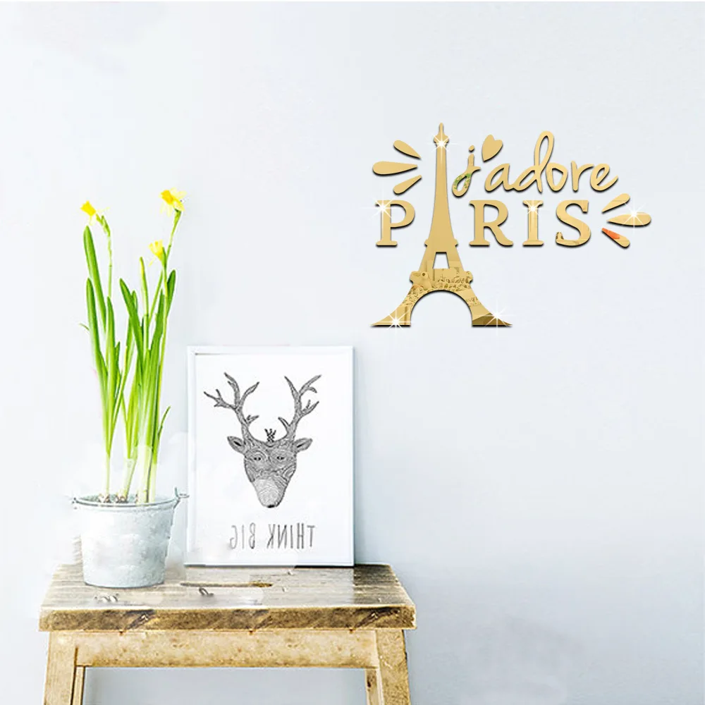 Настенные наклейки Funlife для украшения гостиной спальни фона Эйфелева башня