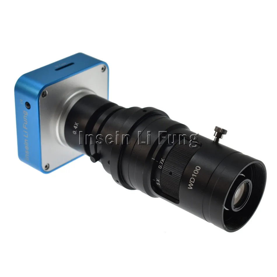20MP Full HD 1080P 60FPS HDMI USB HD выход промышленность c-крепление микроскоп видеокамера Дистанционное управление мобильный телефон ремонт процессора - Цвет: with 10X-200X Lens