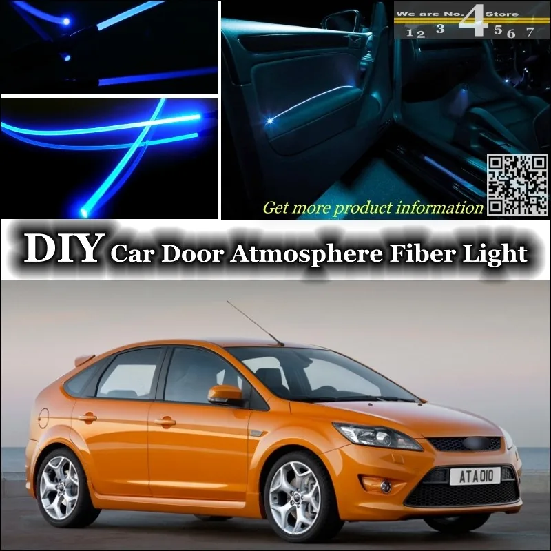 

For Ford For Focus / ST interior Ambient Light Tuning Atmosphere Fiber Optic Band Lights Door Panel illumination Not EL light