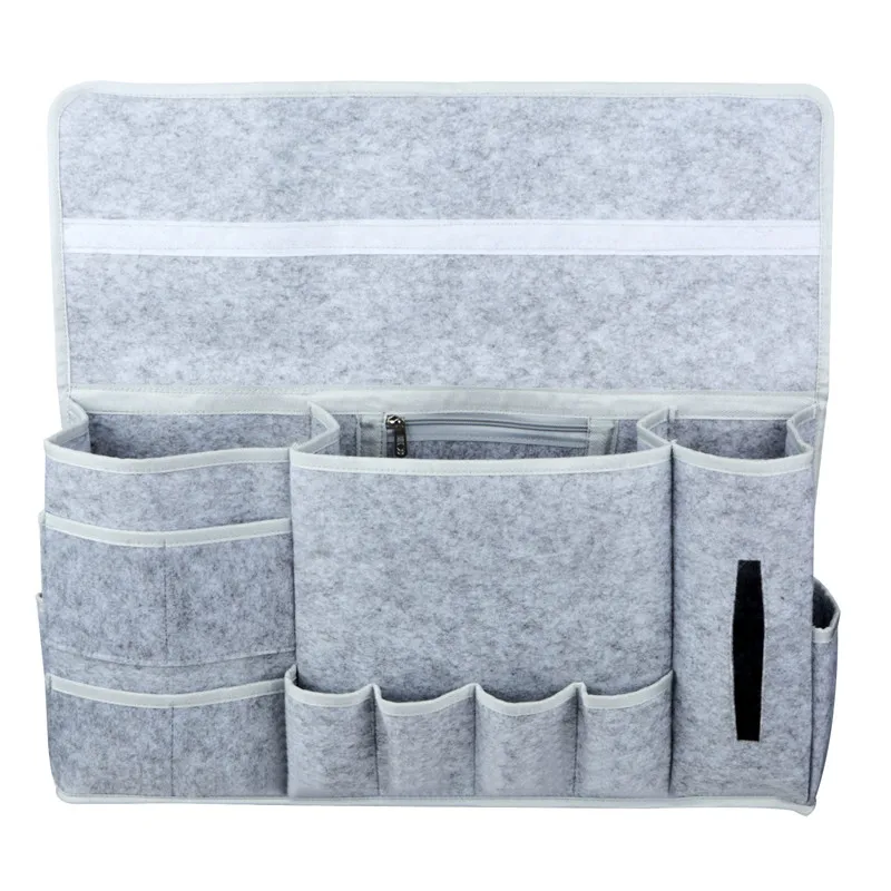 

Bedside Storage Organizer/Beside Caddy/Table cabinet StorageHolder Bag with 12Pockets for tablet Magazine Phone Remotes