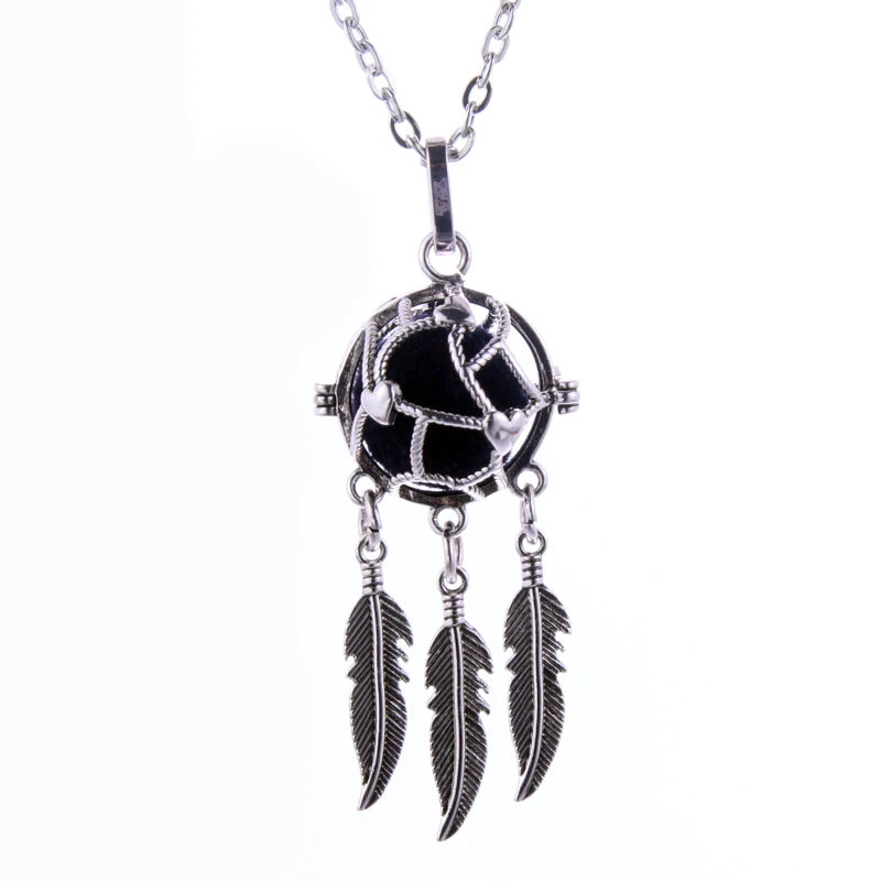 Ожерелье для ароматерапии перо кисточка подвеска духов эфирное масло женское