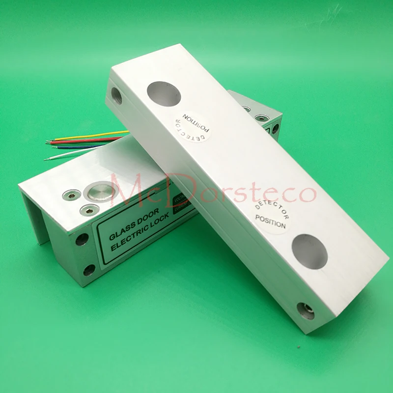 Безрамный стеклянный дверной электрический Болтовой замок с функцией задержки