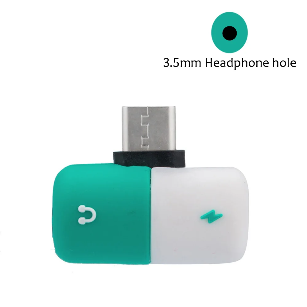 Type-C usb type C до 3,5 мм разъем для наушников вспомогательный конвертер адаптер зарядное устройство аудио двойной 2 в 1 USB-C кабель-разветвитель для наушников Музыка