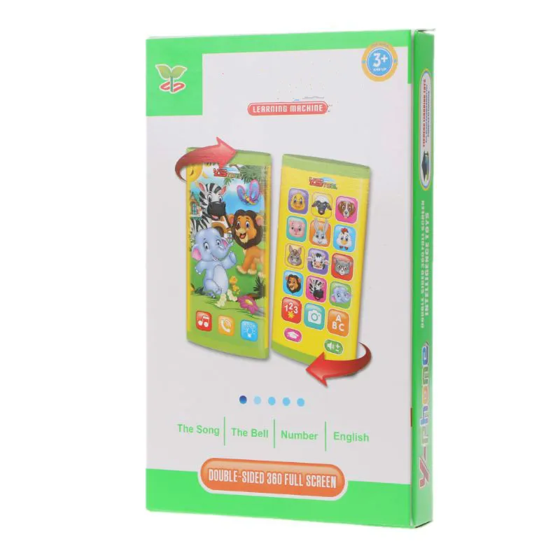 Двухсторонняя игрушка животное в форме телефона Игрушки для раннего развития