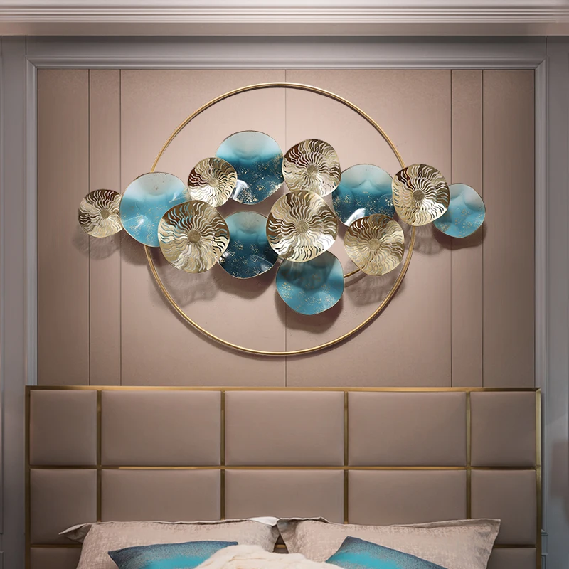 New Chinese 3D Stereo Wrought Iron Wall Hanging Round Shape Wall Decoration Crafts Home Livingroom Sofa Background Ormaments Art