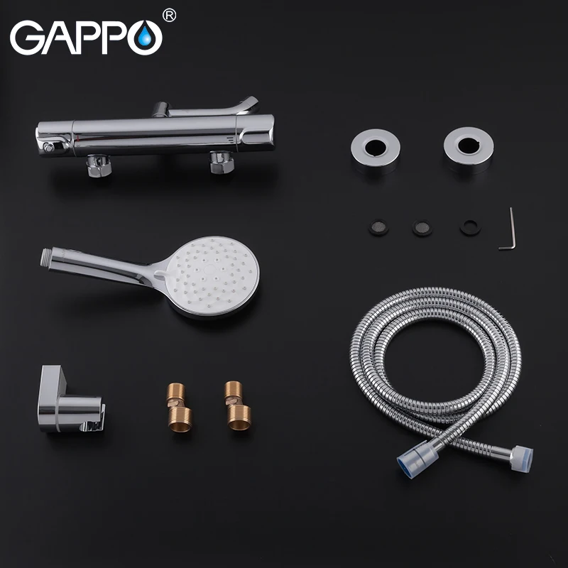 

GAPPO Bathtub Faucets bathroom white chrome bath shower mixer bathtub shower faucet shower head set basin mixer water taps