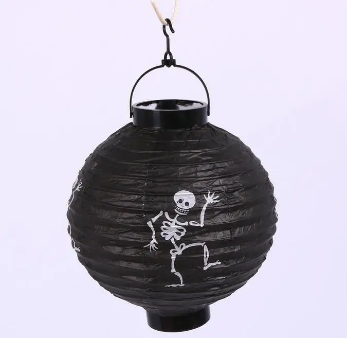 Kopen 2017 Fashion Halloween LED Papier Pompoen Ghost Opknoping Lantaarn Licht Vakantie Party Decor DHL Fedex Gratis Verzending