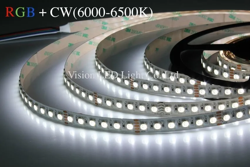 5 м рулон/много, светодиодный rgbw полосы света, 4 фишки 5050 SMD светодиодный, 12 В/24 В DC, ww(2800-3200 К) /pw(4000-4500 К)/cw(6000-6500 К