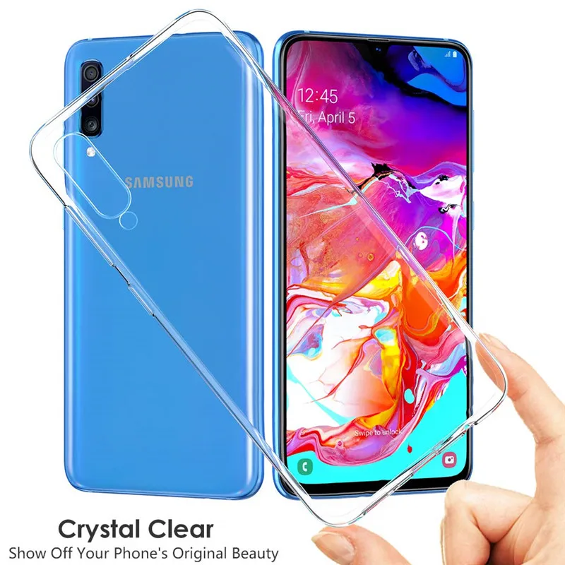 Чехол для Samsung Galaxy A70 мягкий прозрачный силиконовый чехол из ТПУ A 70 A705F SM-A705FN/DS