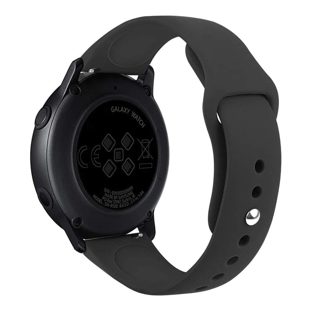 20 мм силиконовые полосы для Samsung Galaxy Watch активный ремешок gear S2 Спортивный