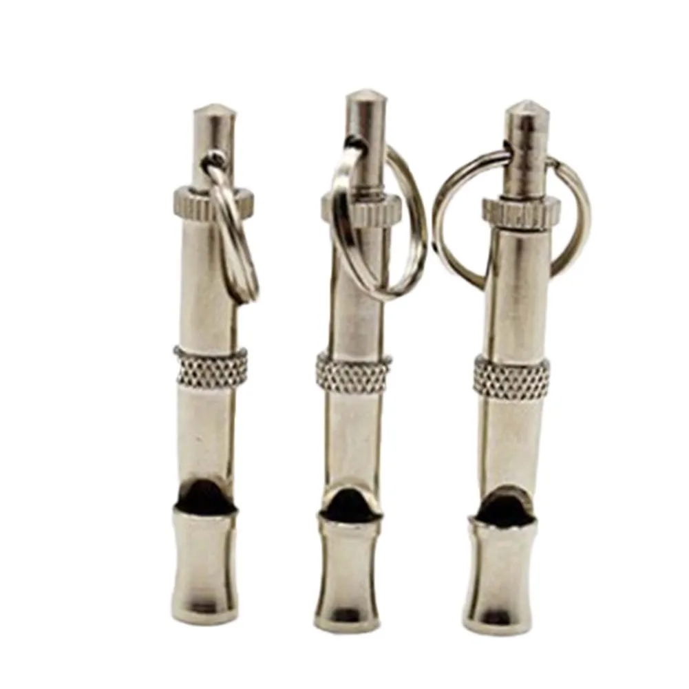 

New 1PC Adjustable Pet Training Puppy Pet Dog Whistl Stainless Steel Dog Flute Training Supplies