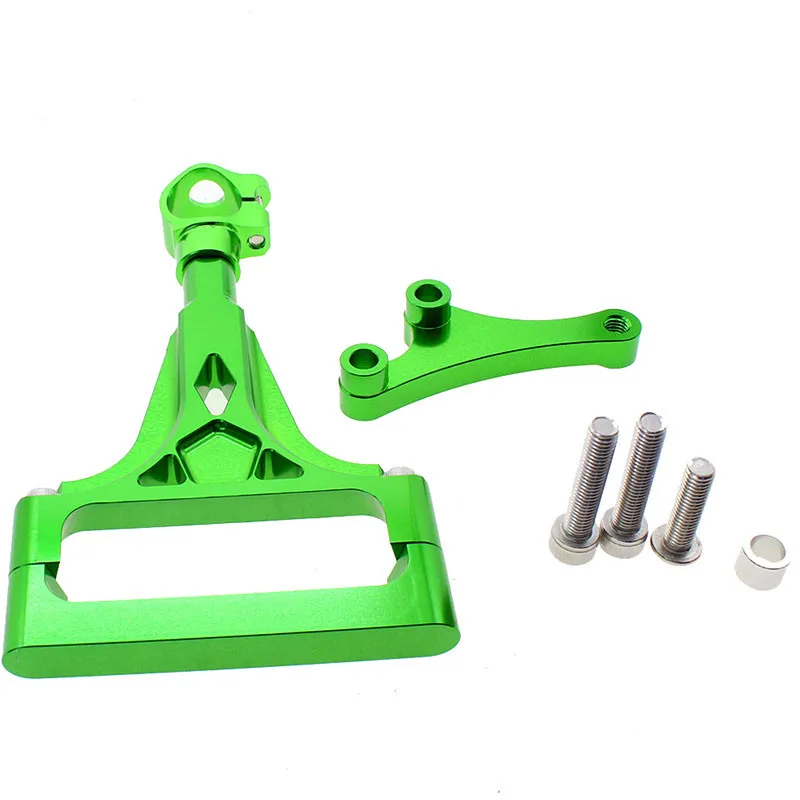 Green-Bracket Для Kawasaki Z1000 Z750 Z 750 1000 2003-2009 2004 2005 ЧПУ мотоциклов стабилизатор демпфер в комплекте рулевое крепление комплект кронштейн - Цвет: Green-Bracket
