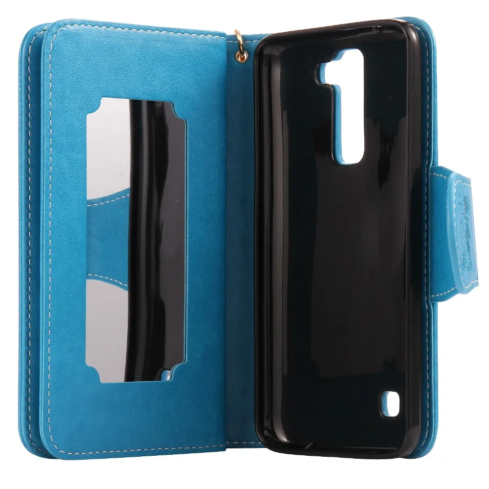 Новый Модный чехол-Бумажник для телефона с 9 картами девочек и кошек LG K7 X210 X210DS