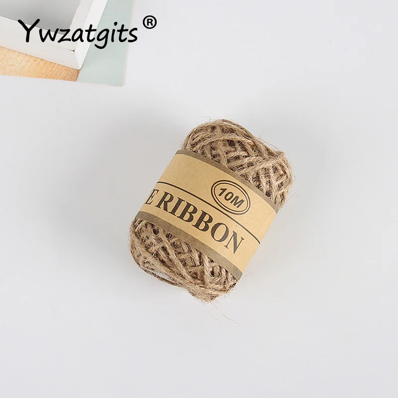 1/4/5 рулонов 2-5 мм натуральный в декорированном мешковиной горшке гессенской джутовый шнур пеньковая веревка для DIY вечерние упаковка для свадебного подарка нить рождественские принадлежности YW0803