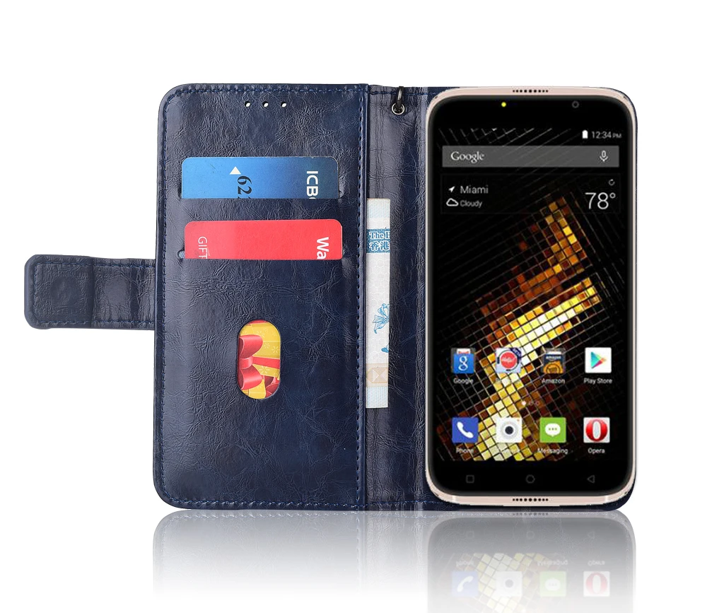 Кожаный чехол книжка для BYLYND X6 Fundas с цветочным принтом 100% специальный кошелек