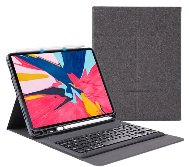 Kemile Bluetooth клавиатура чехол W Карандаш держатель для iPad Pro 11, магнитная откидная крышка для iPad Pro 11 ДМ, bluetooth-клавиатура - Цвет: gray