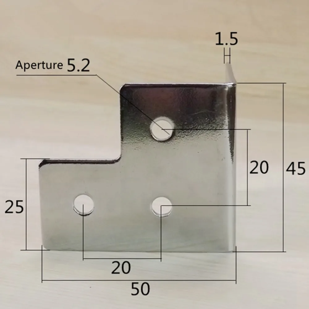 4 шт. AW004 железная угловая коробка с шестью отверстиями угол 50*45 железный угол деревянный угловой ящик угол цветок угловая коробка шкаф боковой