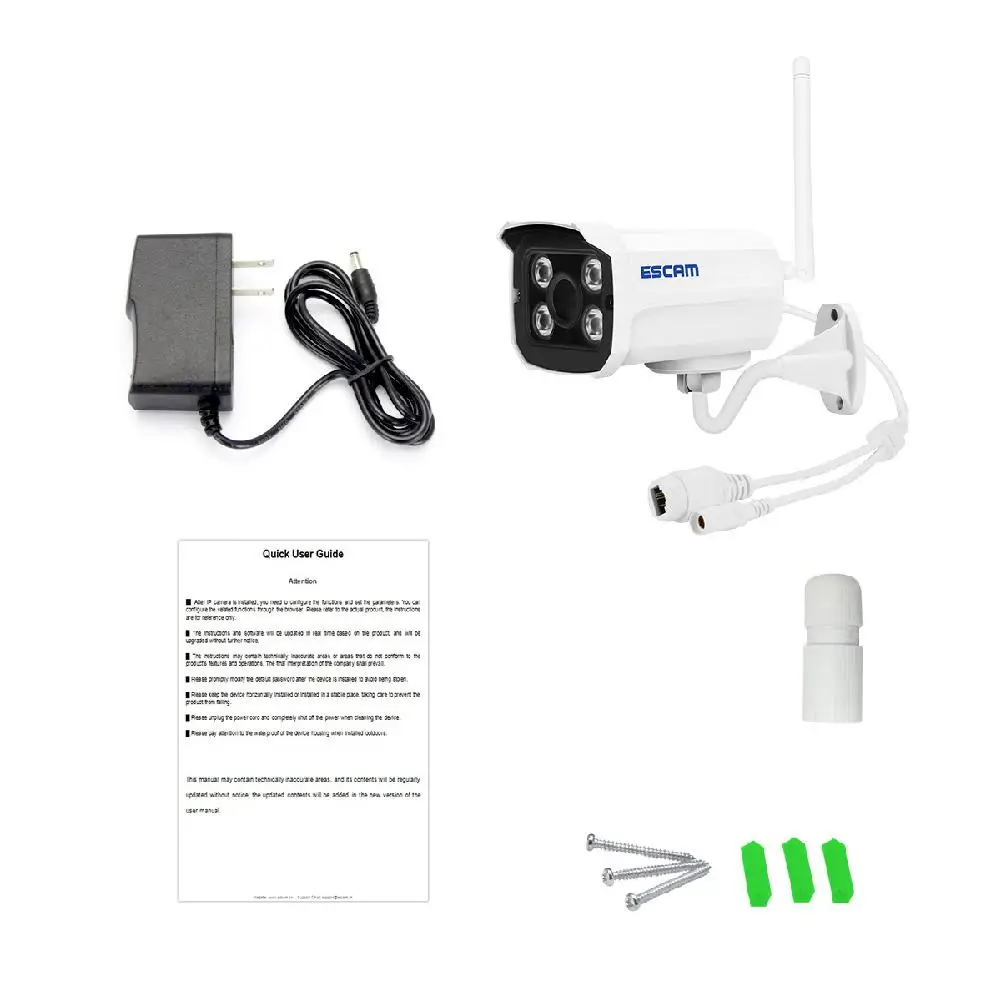 ESCAM кирпич QD900 wifi 1080 P P2P облачная ИК Водонепроницаемая IP сеть беспроводных камер безопасности IR Bullet Surveillance наружная мини-камера