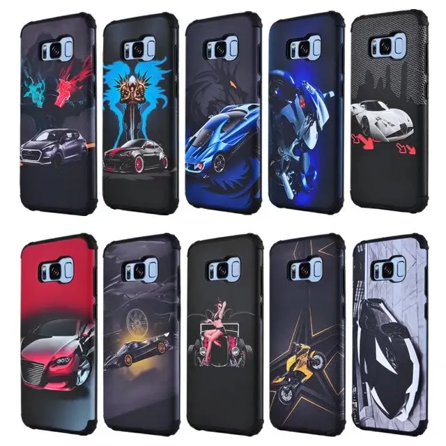 Heavy Armor Case Hybrid 2 IN 1 TPU + PC Car Series for Samsung Galaxy S7 edge S8 Plus For iPhone 5S SE 6 6S 7 |