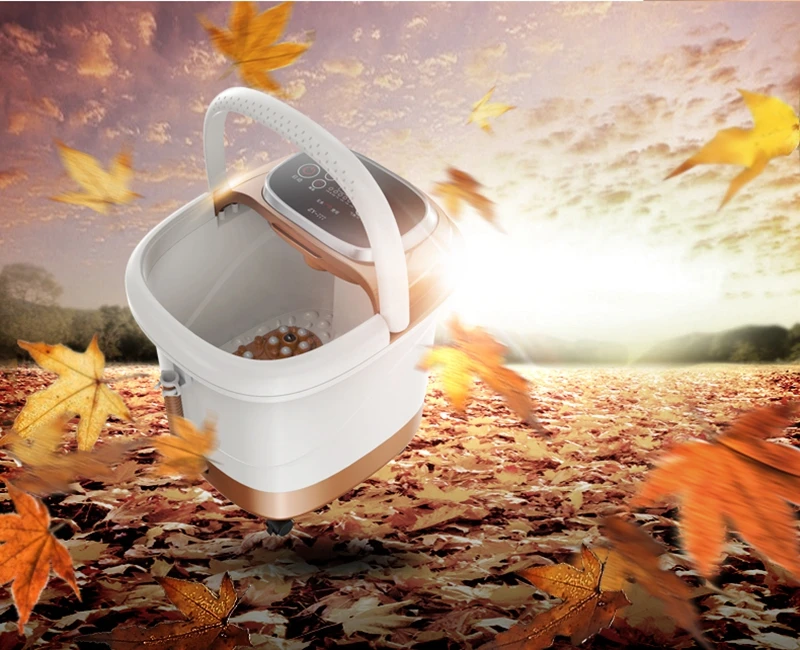 Fully-automatic foot massager electric foot bath thermostated pediluvium device bucket feet massage spa pedicure machine
