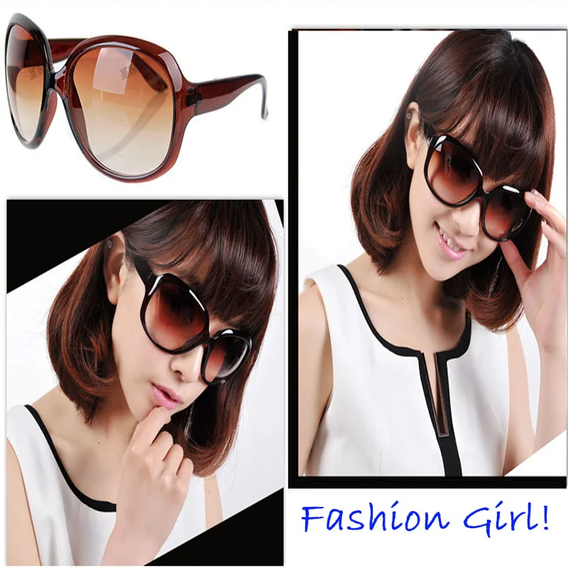 Женские солнцезащитные очки в винтажном стиле с большой оправой UV400 Новое