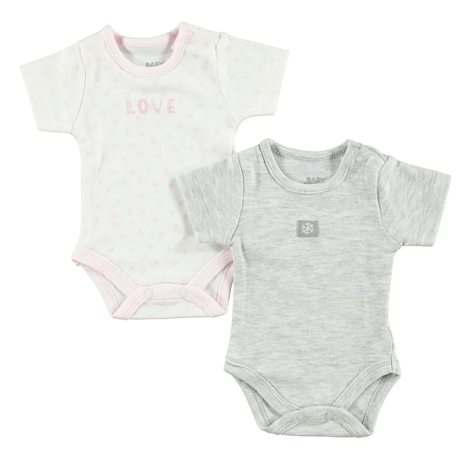 Боди с короткими рукавами и рисунком пингвина для малышей комплект из 2