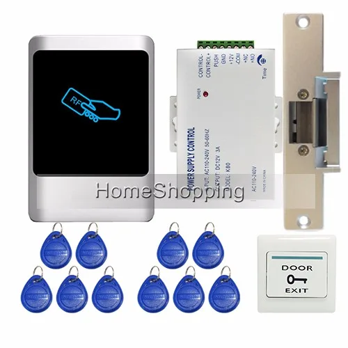 MILEVIEW DIY водонепроницаемый Rfid дверной набор контроля доступа с электрическим ударным замком+ 15 RFID карта брелка