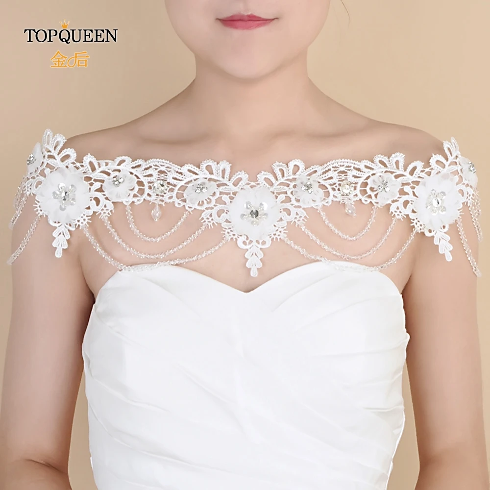 TOPQUEEN G04 отделанное бисером блестящее свадебное обертывание кисточкой Великолепная Длинная свадебная накидка африканская Женская шаль для особых событий